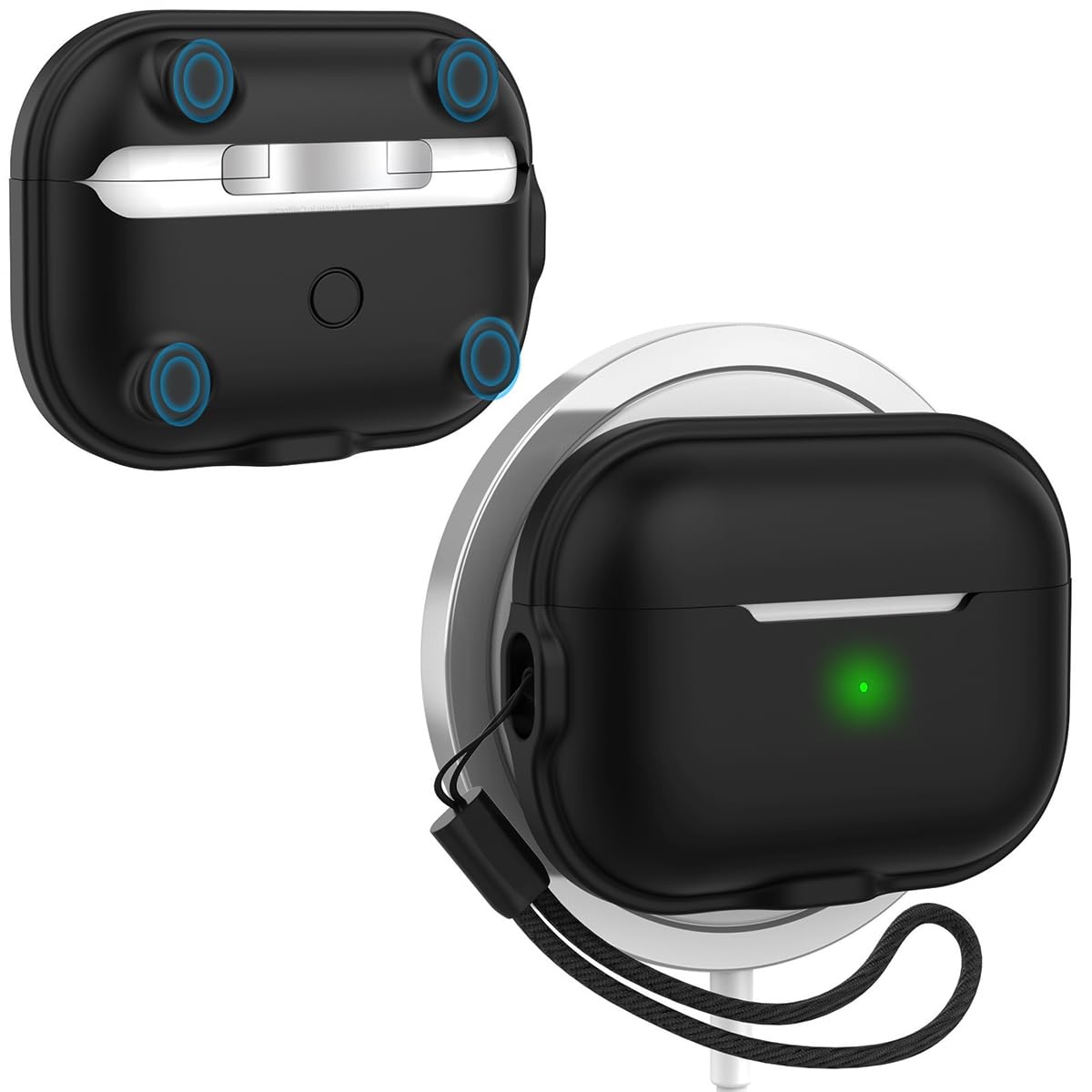 ZORBES Silicone Charging Case Cover for AirPods Pro 2 Magnetic Silicone Charging Case Cover Supports MagSafe Wireless Charger Anti-scratch Protective Silicone Case Cover for AirPods Pro 2 ZORBES Silicone Charging Case Cover for AirPods Pro 2 Magnetic Silicone Charging Case Cover Supports MagSafe Wireless Charger Anti-scratch Protective Silicone Case Cover for AirPods Pro 2